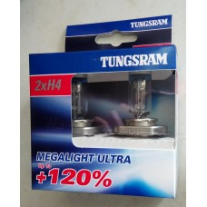 Лампи автомобільні H4 Tunsgram Megalight Ultra +120%